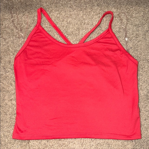Red Cross-Back Tank Top - Picture 4 of 4